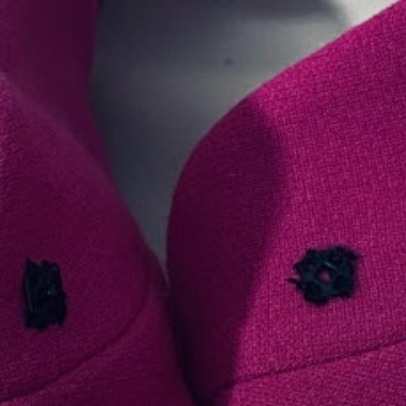 Escada Fuchsia Dark Pink  Wool Coat Size 4 - Picture 9 of 9